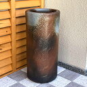 【最短翌日発送!】信楽焼 火色岩肌傘立て シンプル モダン コンパクト 屋外 室内 日本製 陶器 傘立 新築祝い 引っ越し祝い 開店祝い 各種贈り物に♪