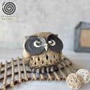 【信楽焼】フクロウ蚊やり器 蚊取り線香ホルダー 線香立て 蚊やり器 虫除け 夏 インセンス インテリア ふくろう 陶器 和風