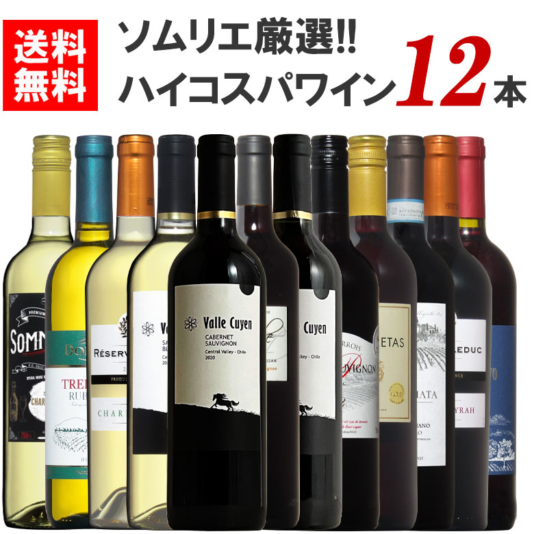 究極コスパ 厳選 世界のコスパワイン 12本セット 赤白 ミックス 12本 ワイン セット wine 赤 赤ワイン 白ワイン ワインセット ギフト 父の日 750ML