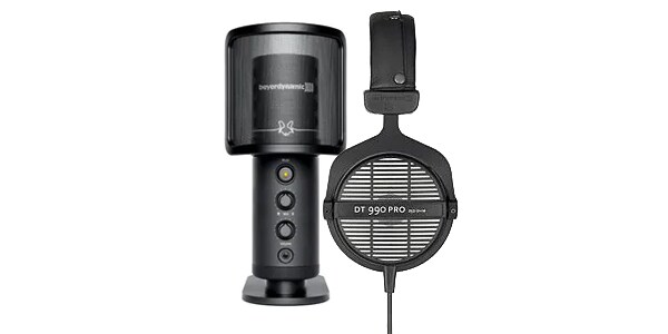 beyerdynamic（ベイヤーダイナミック） 卓上タイプ FOX USBマイク ＋ DT990PRO モニターヘッドホン 配信セット