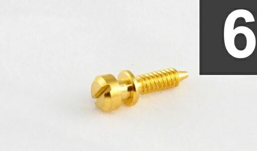 ALLPARTSiI[p[cj ubWplW GS-3370-002 Pack of 6 Gold Intonation Screws