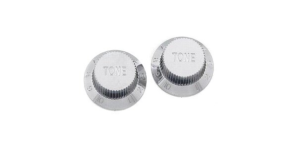 ALLPARTSʥѡġ ȥ/åΥ PK-0153-010 Set of 2 Chrome Plastic Tone Knobs