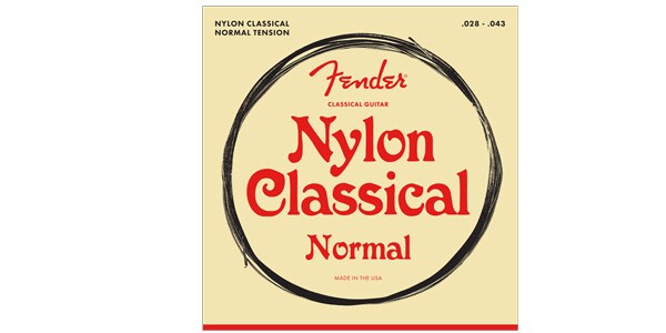 FENDER（フェンダー） クラシックギター弦 Nylon Acoustic Strings, 100 Clear/Silver, Tie End .028-.043