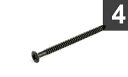 ALLPARTS（オールパーツ） ピックアップ用ネジ GS-3312-003 Pack of 4 Black Soap Bar Pickup Mounting Screws