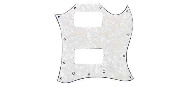 ALLPARTSiI[p[cj M^[psbNK[h PG-9803-055 Large White Pearloid Pickguard for SG Style