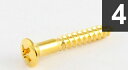 ALLPARTS（オールパーツ） その他ネジ GS-0003-002 Pack of 4 Gold Strap Button Screws