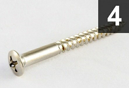 ALLPARTS（オールパーツ） ブリッジ用ネジ GS-0039-001 Pack of 4 Tremolo Claw Screws