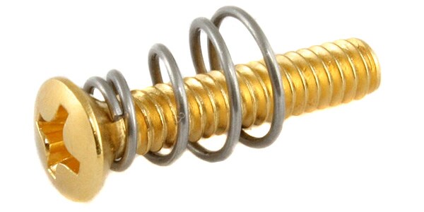 ALLPARTS（オールパーツ） ピックアップ用ネジ GS-0064-002 Pack of 8 Gold Pickup Mounting Screws