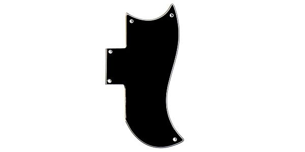 ALLPARTS（オールパーツ） ギター用ピックガード PG-9801-033 Small Black Pickguard for Gibson SG