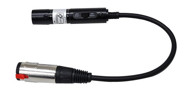 ■マイクロフォン・トランスフォーマー■フォン（メス）−XLR（オス）■50KΩ⇔600Ω■XLR端子側をハイインピーダンスで使用するかローインピーダンスで使用するか切替可能なスイッチ付き＜使用例＞ハイインピーダンスのギターをローインピーダンスのXLRマイク入力端子に接続【ご注意事項（3点）】1．個数明記のない商品は全て「1点」販売です。商品説明に明記するもの以外は付属しません。2．商品画像がリニューアル前の商品画像となっている場合等ございます。リニューアル前後の区別（商品バージョン等）が重要な商品については、前もってメールにてお問合せ下さい。3．商品画像には使用イメージが含まれます。また、写真撮影時の光の入り具合やモニターの発色によって多少お色味が異なる場合がございます。※上記に起因するご返品はお受けできませんのであらかじめご了承下さい。関連キーワード：BNC ケーブル ピン DMX MIDI Y チェッカー インサーション プロテクター ラップ ビデオ AV コンセント コネクター コネクタ XLR キャノン プレート ミニプラグ ステレオ スピコン パッチベイ バナナプラグ フォン レセプタクル 接点復活剤 kure 接点 復活 変換 アダプター スピーカー リール AES USB FIREWIRE イーサコン オプティカル コアキシャル デジタル RCA TRS コンポジット メス オス CANARE スネーク マルチ パッチ ケーブル・コネクター各種 コネクター 変換アダプター