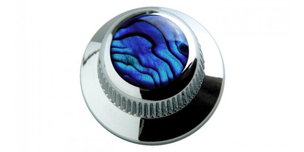 QPARTS（キューパーツ） コントロール/スイッチノブ Blue Abalone on UFO Knob Chrome
