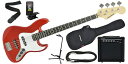 PLAYTECH(プレイテック) JBタイプ JB420 Metallic Red エレキベース 初心者入門セット