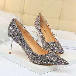 結婚式パンプス痛くない入学式パーティフォーマルラメポインテッドトゥパンプスヒール7cmシューズキラキラウェディングシューズハイヒールピンビールパンプスブライダルシューズラインストーンパーティーキャバ発表会演奏会グリッター短納期