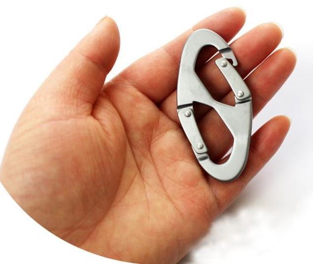 8の字 カラビナ シルバー アルミ 軽量 防水 耐摩 高強度 耐久 小型 キーホルダー 登山 トレッキング 釣り スポーツ アウトドア Mt.happy/マウントハッピー通販格安セール情報 楽天 通販
