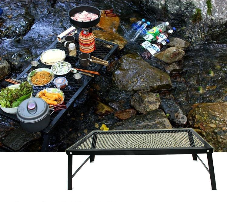 鉄 テーブル メッシュ 折りたたみ 五徳 グリル 鍋置き 焚き火 直火 網 ダッジオーブン置き コンロ置き バーベキュー アウトドア キャンプ Mt.happy/マウントハッピー通販格安セール情報 楽天 通販