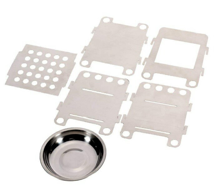 ミニ焚き火台 ステンレス 収納袋付き ゴトク コンロ 五徳 グリル 焚き火 風よけ 風防 ソロキャンプ アウトドア キャンプ Mt.happy/マウントハッピー通販格安セール情報 楽天 通販