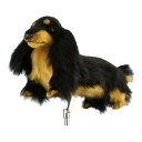 ハンサ(Hansa) ミニチュアダックスフンド ロングヘア ぬいぐるみヘッドカバー PT用 パター用 ヘッドカバー BH8365