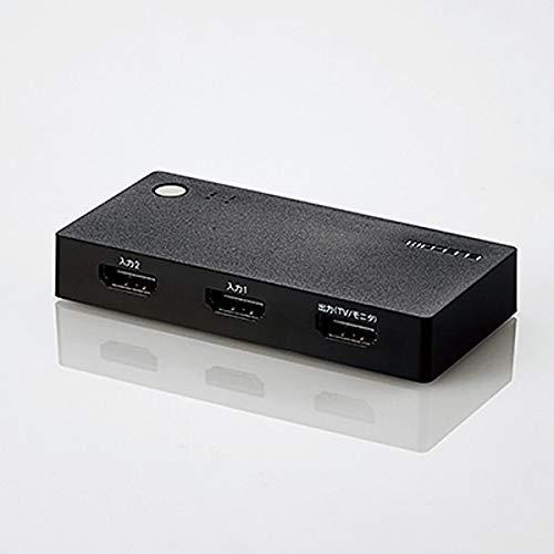 エレコム HDMI切替器 2入力1出力 ケーブルなしモデル ブラック エレコム HDMI切替器 2入力1出力 ケーブルなしモデル ブラック