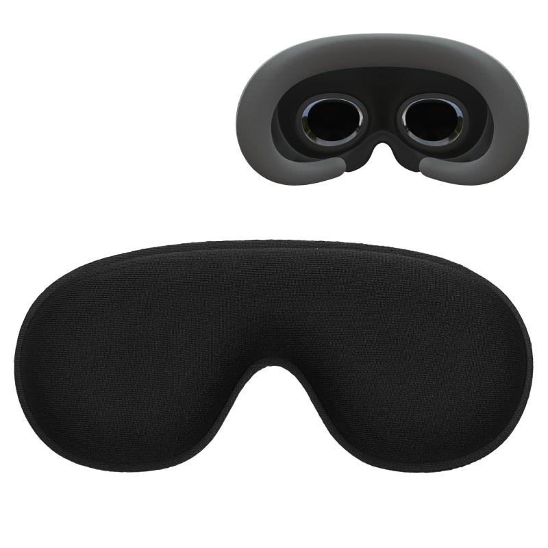 kwmobile 保護カバー Apple Vision Pro対応 カバー - VRゴーグル VRグラス 傷防止 簡単装着 黒色