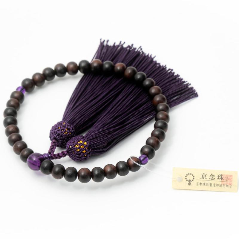 福正堂 数珠 【老舗制作 京念珠】【葬祭のプロ監修】 冠婚葬祭マナーBOOK付 女性 念珠 女性用 全宗派 ..