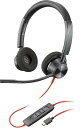 Poly(旧モデル) 有線ヘッドセット Blackwire 3320 USB-C/A 接続 両耳用 ノイズキャンセリング