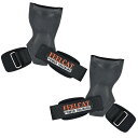 FEELCAT パワーグリップ PRO 滑り止め 加工ラバー 強度300KG ウエイトトレーニング 握力補助 【初心者~プロ対応】 (M, ブラック)