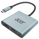 Acer USB Type C HDMI アダプタ 4K 解像度 HDMIポート USB 3.0 高速ポート タイプ c 100W PD 急速充電ポート USB C ハブ 3in1 変換アダプタ MacBook Pro/Air iPad Pro/Air(2)