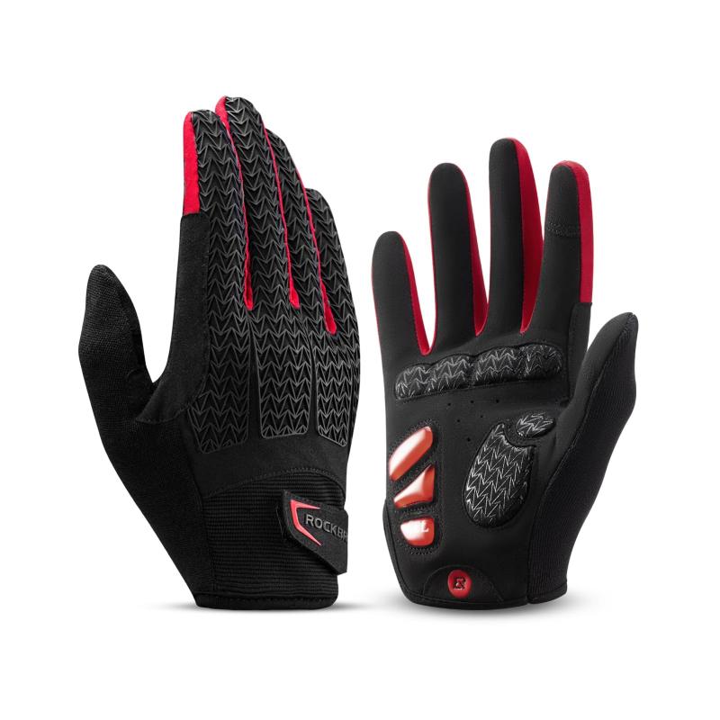 ROCKBROS サイクルグローブ サイクリンググローブ 夏 春 秋 自転車 グローブ フルフィンガー 手袋 SBR+..