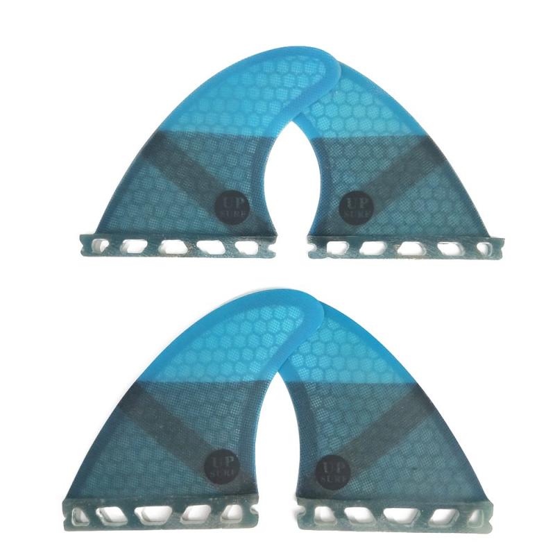 UPSURF サーフボードフィン Single Tab フィン 4枚セット K2.1サーフボードフィン surfing fins (ブルー)