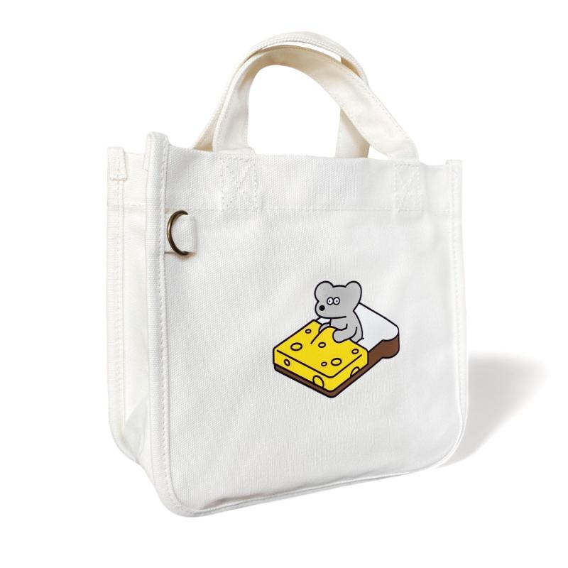 [And Suns] ねずみのANDY ミニトートバッグ トートバッグ キャンバス 小さめ キャンバストート ミニバッグ お散歩バッグ