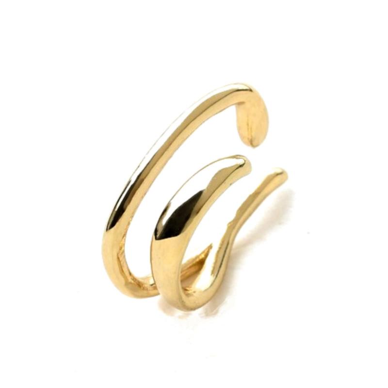 Moonstan イヤーカフ レディース 人気 イヤカフ イヤーカフス ゴールド シルバー 2連 つや消し 金属アレルギー対応