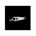 Genique 【 高級SILVER925 】シルバー925製 引き輪 プレート 留め金 シルバー ネックレス ブレスレット 金具セット パーツ 金具 留め具 アクセサリー手芸用品(3)