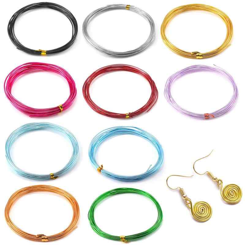 PAVIKE アルミワイヤー アルミ線 アーティスティックワイヤー 直径0.8mm 10色 ワイヤー 手芸材料 細径 ..