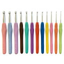12pcs かぎ針セット アルミ 編み針セット レース針 手編み 編み物用 針ツール フック 手芸 DIY用品
