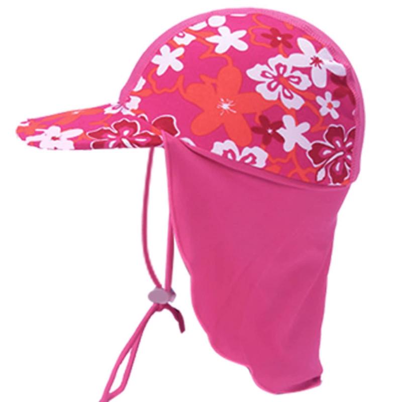 (RONGUI) 日よけ帽子 子供 海 帽子 キッズ 子供用 水泳 スイムキャップ フラップキャップ 女の子 UVカット