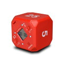 TimeCube Plus プリセット タイマー LEDライト4つ/アラーム付き 時間の管理用 カウントダウン設定 (レッド - 5分 10分 20分 25分)