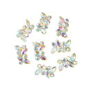 【ラインストーン ビーズ】ハンドメイド 手芸 アクセサリー 一連 約25mm×約20mm【8粒入り】きらきらぷんぷん丸(3)