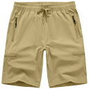 メンズ ハーフパンツ ハイキングウェア ショートパンツ 撥水 登山ウェア アウトドア 短パン 速乾 5分丈 通気 作業着 日常着 5ポケット付き