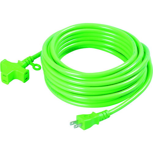 日動 十字トリプル延長コード アース無し 10m 緑 MRS-10-G 4937305007730DIY 工具 道具 電動工具 コードリール 延長コード 花 ガーデン エア工具用アクセサリー 作業用延長コード 日動 TRU