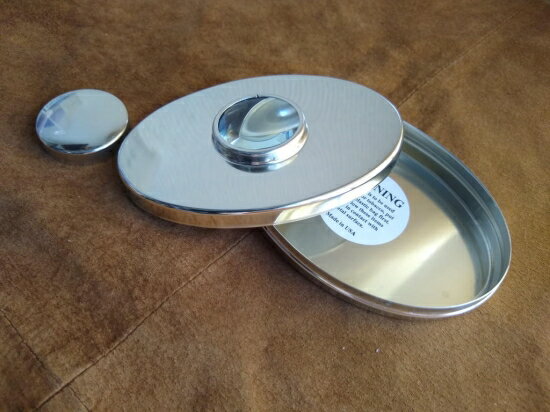 ハドソンベイティンダーボックス(ジャーマンシルバー) TDC アメリカ製 真鍮 ストライカー フリント 火打ち金 火打ち石 火起こし 焚火