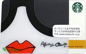 [送料無料]Starbucks スターバックス日本カード alice + olivia(アリス アンド オリビア) カード/送料無料/クリックポスト発送/スタバ/タンブラー/マグ