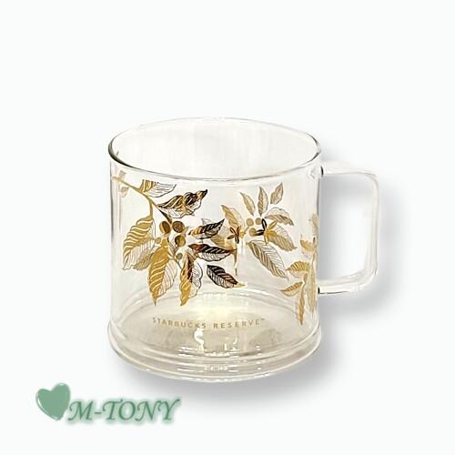Starbucks スターバックスリザーブ コーヒーリーフ グラスマグ355ml ☆ 海外限定品/日本未発売/スタバ/タンブラー/スタバタンブラー/スタバマグ/マグカップ/クリスマス/バレンタイン/ハロウィンのサムネイル