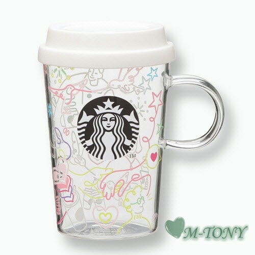 Starbucks スターバックス耐熱グラスマグ カラフルラインアート355ml ☆ スタバ/タンブラー/スタバタンブラー/スタバマグ/マグカップ/クリスマス/バレンタイン/ハロウィンのサムネイル