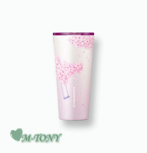 Starbucks スターバックスSS ステンレス さくら シークレットガーデン コークシクル タンブラー ピンクSS Blossom secret garden Corkcicle TumblerSAKURA 450ml☆海外限定品/日本未発売/スタバ/タンブラー/スタバタンブラー/spring【売れ筋】【オススメ】のサムネイル
