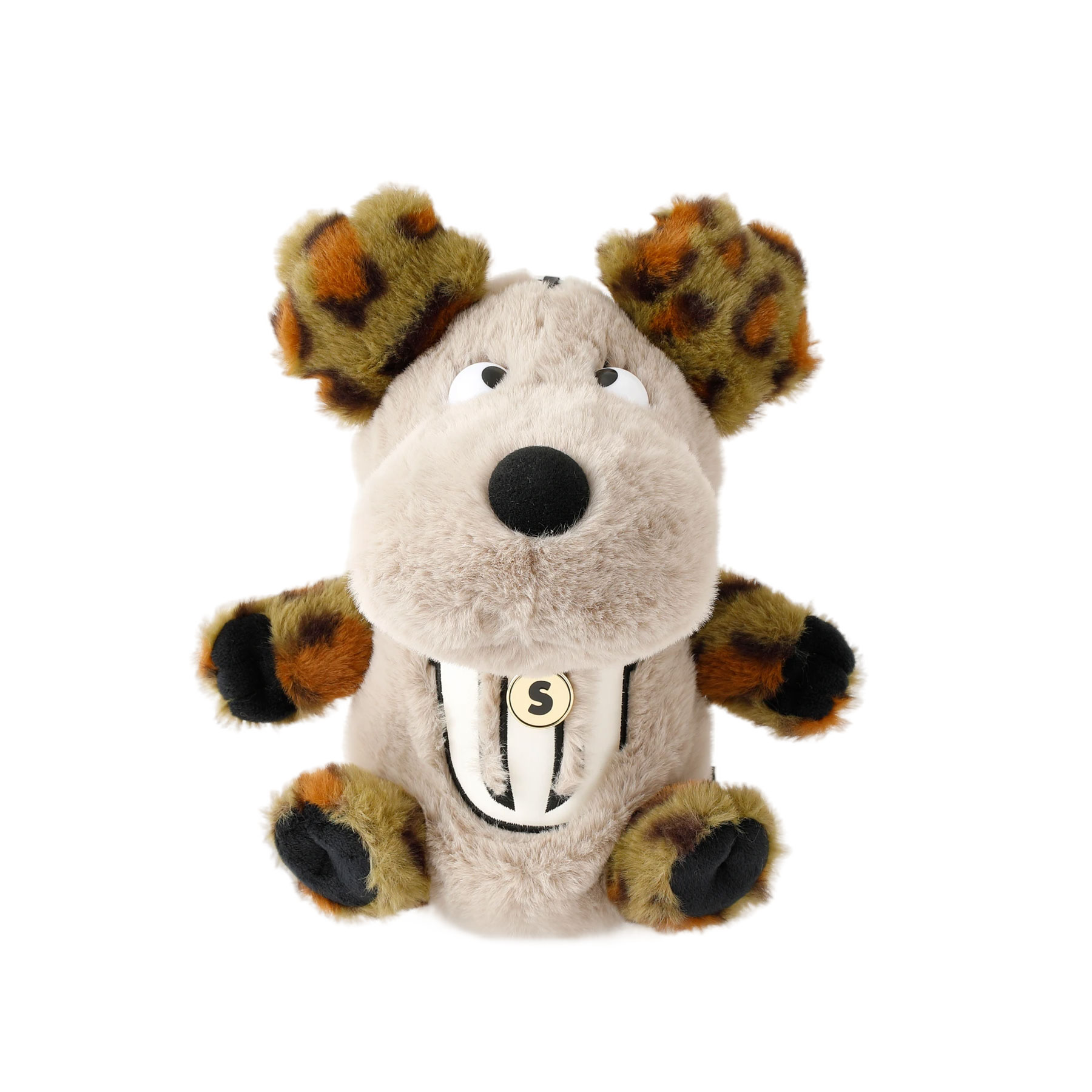 [MU SPORTS] ゴルフ FW用ヘッドカバー 兎毛ふわふわShuShuヒョウ柄 / フワフワ 手触り抜群 兎毛ボア ア..