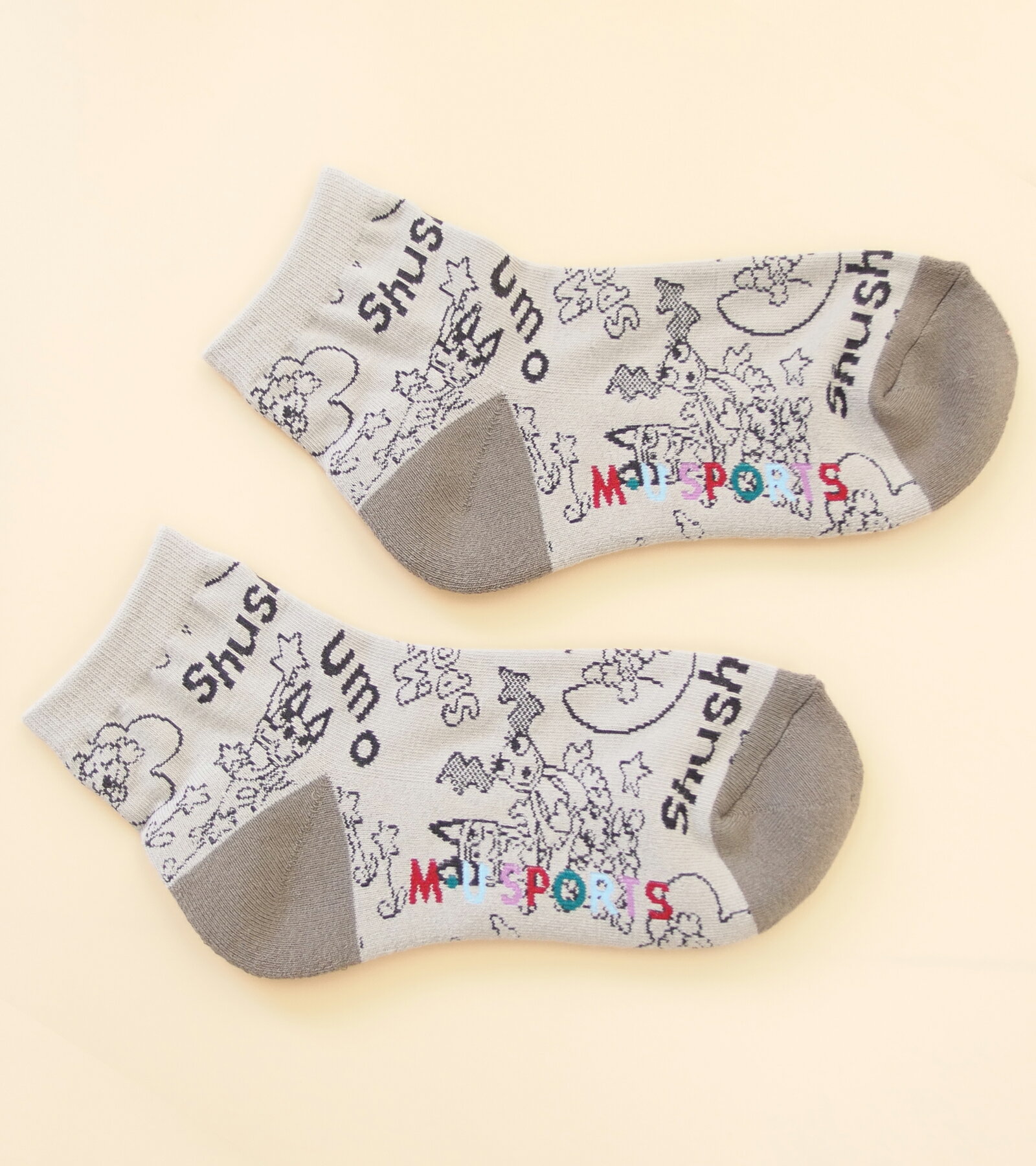 [MU SPORTS] ゴルフ ショートソックス 総柄ポップ / ポップ 総柄 ソックス レディース ゴルフ女子