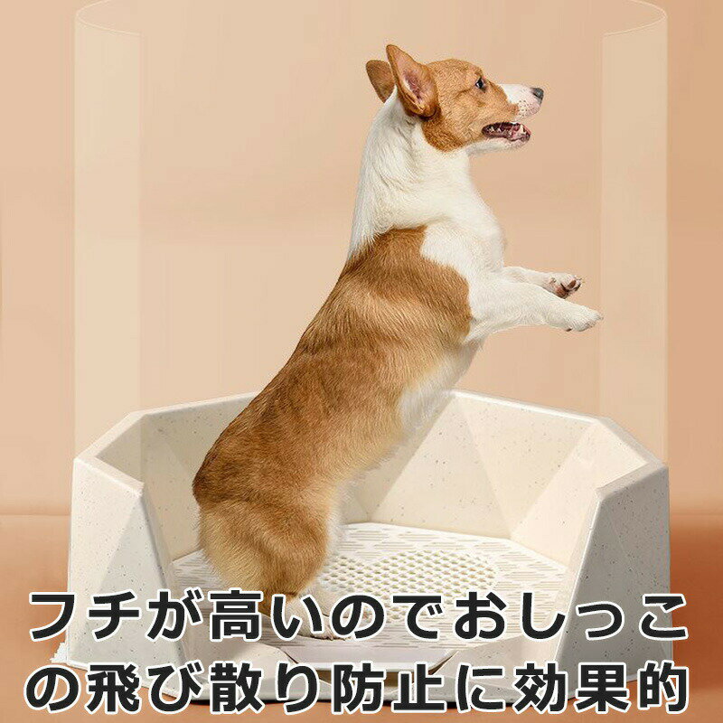 ペット用トイレ トイレトレー トレーニング用 犬用トイレ 囲い しつけ用 お手入れ簡単 壁付き プラスチック メッシュ 犬用品 ペット用品 おしゃれ 小型犬 中型犬 愛犬トレーニング 犬 トイレ 囲い