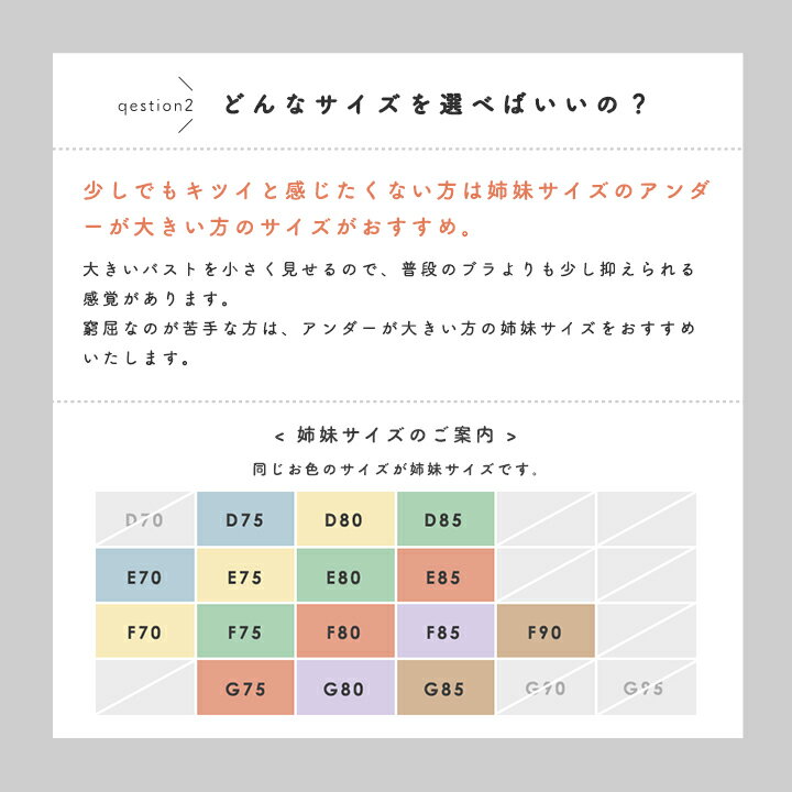 サイズ ブラ 姉妹