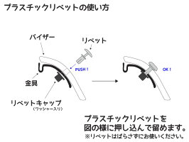 ドアバイザー用リベットとリベットキャップ・10組