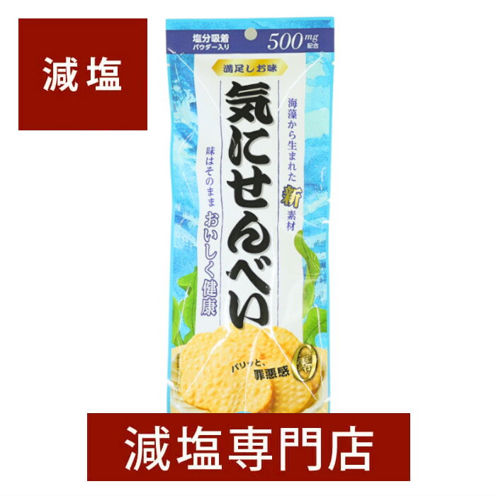 実質塩分ゼロ! 気にせんべい 40g×2袋セット | 減塩せんべい 減塩 減塩食品 塩分カット 無添加 国産 食..